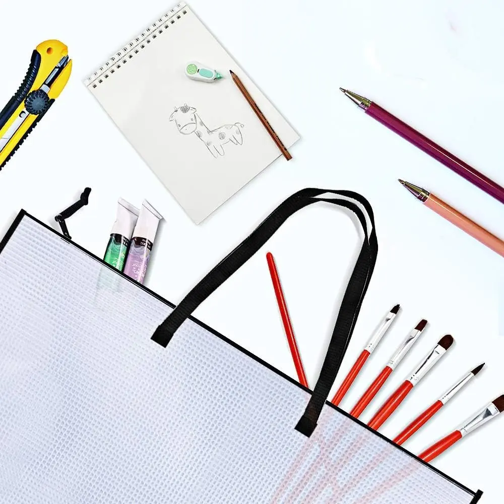 Opret Art Portfolio Bags 19x25 Inch Waterproof Vinyl with Handle and Zipper | Spacious & Durable for Artists - view 7