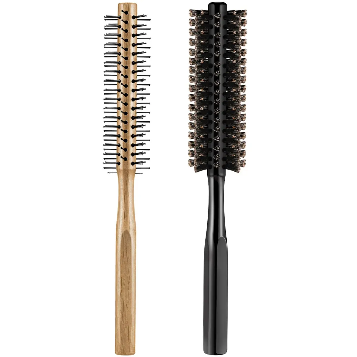 Geiserailie 2 Pieces Round Hair Comb Set 21 cm (8.26 inches) | Bristle & Wood Massage Brushes - main product image