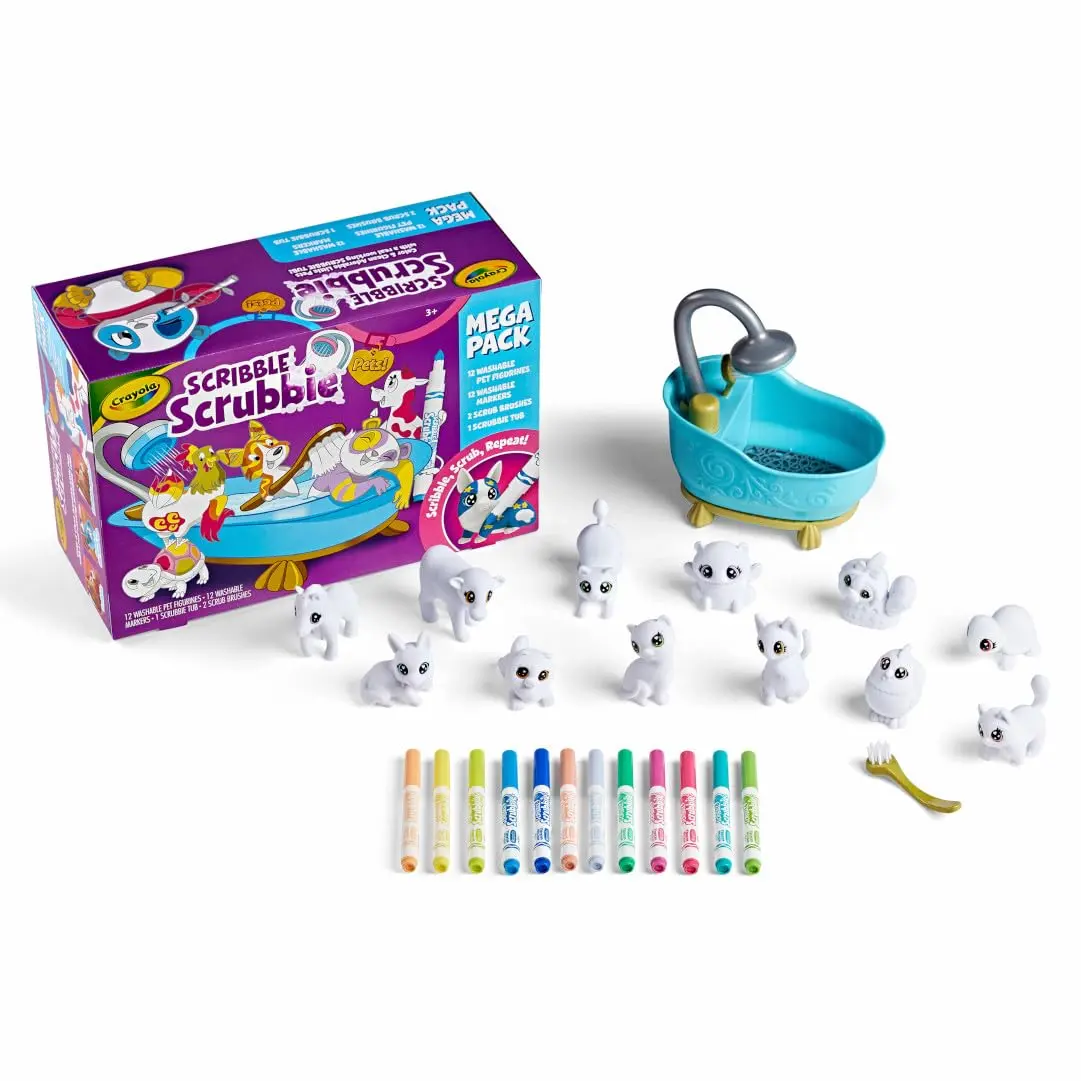 Crayola Scribble Scrubbie Pets Mega Set (25+ pcs) | Reusable Animal Toy for Kids 3+ - view 2