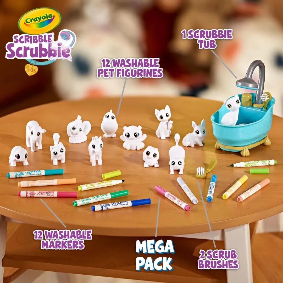Crayola Scribble Scrubbie Pets Mega Set (25+ pcs) | Reusable Animal Toy for Kids 3+ - view 3