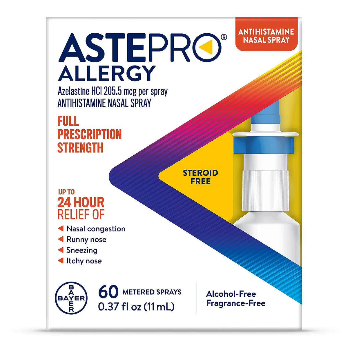 Astepro 60 Spray | Unflavored Nasal Relief for Allergies | 1 Count - main product image