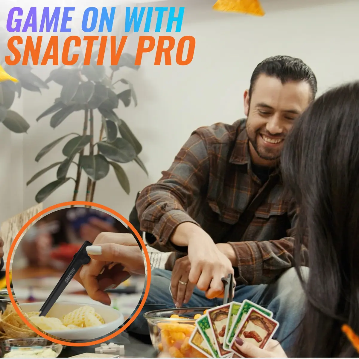 SNACTIV PRO Finger Chopsticks for Gamers - Black, 1 Unit | Mess-Free Snacking Solution - view 7