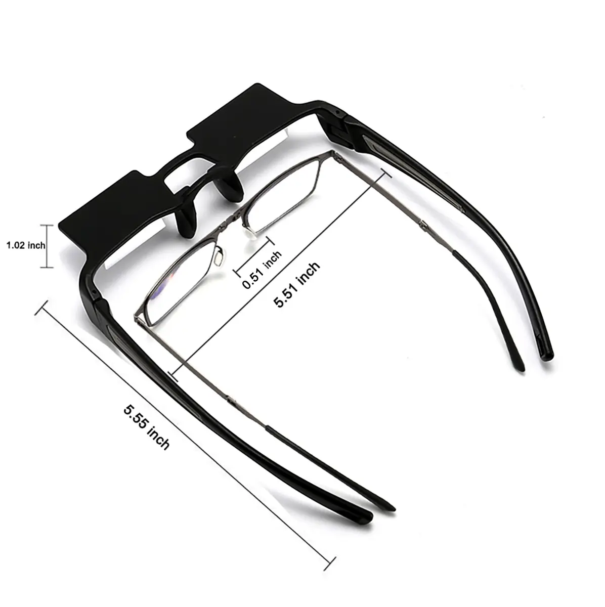 Sigvetan Lazy Glasses Laying Down Light Prism Glasses 0.39 in Wide | Neck Relaxer for Lying Down Reading & Watching TV (Grey) - view 3