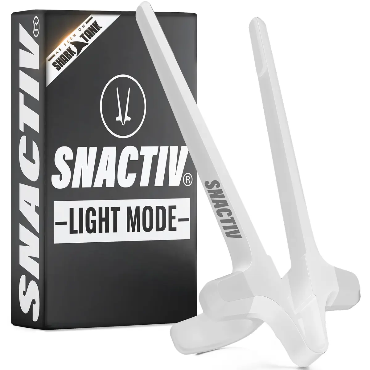 SNACTIV PRO Finger Chopsticks for Gamers - White, 10 inches (25.4 cm) | Mess-Free Snacking Solution for Gaming - main product image