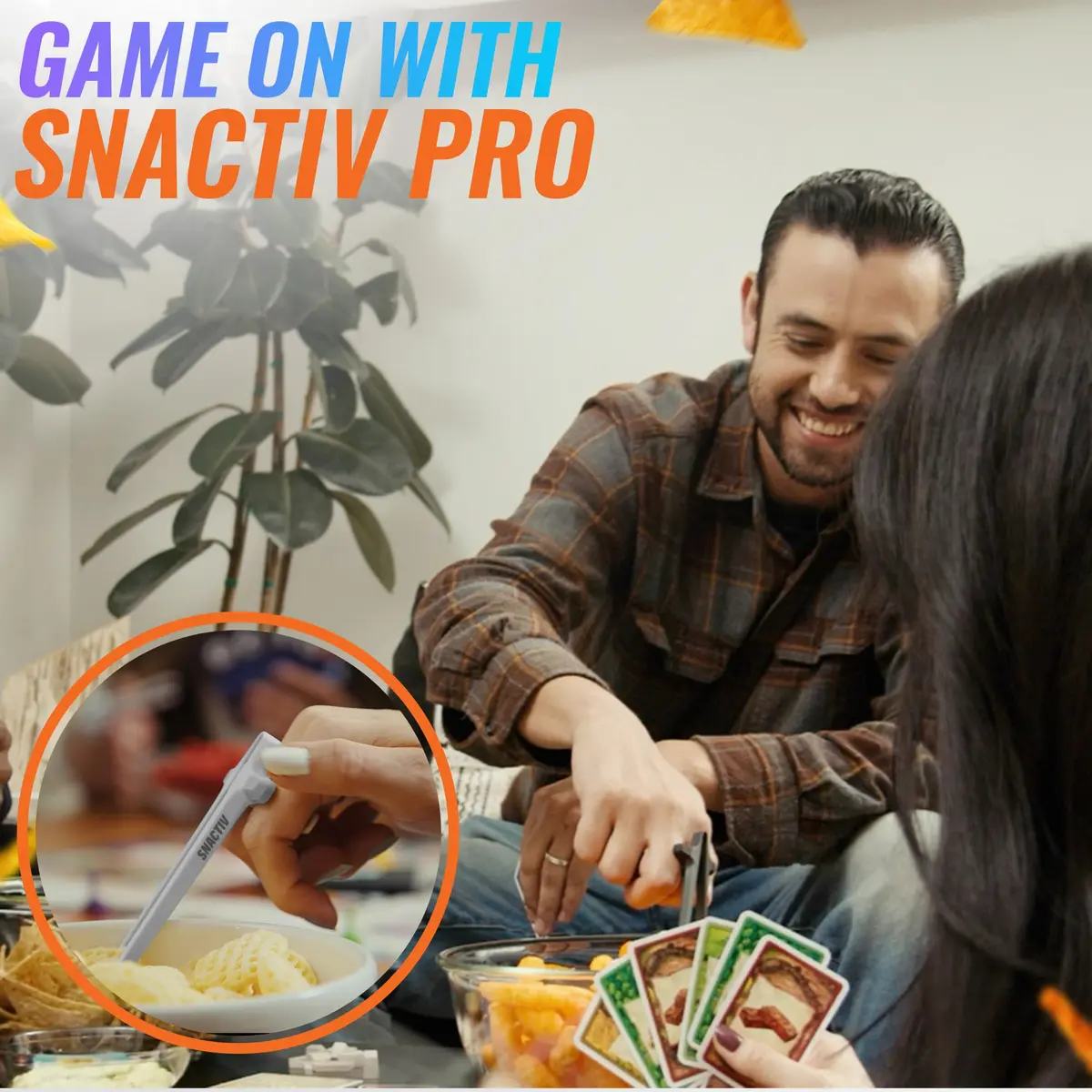 SNACTIV PRO Finger Chopsticks for Gamers - White, 10 inches (25.4 cm) | Mess-Free Snacking Solution for Gaming - view 7