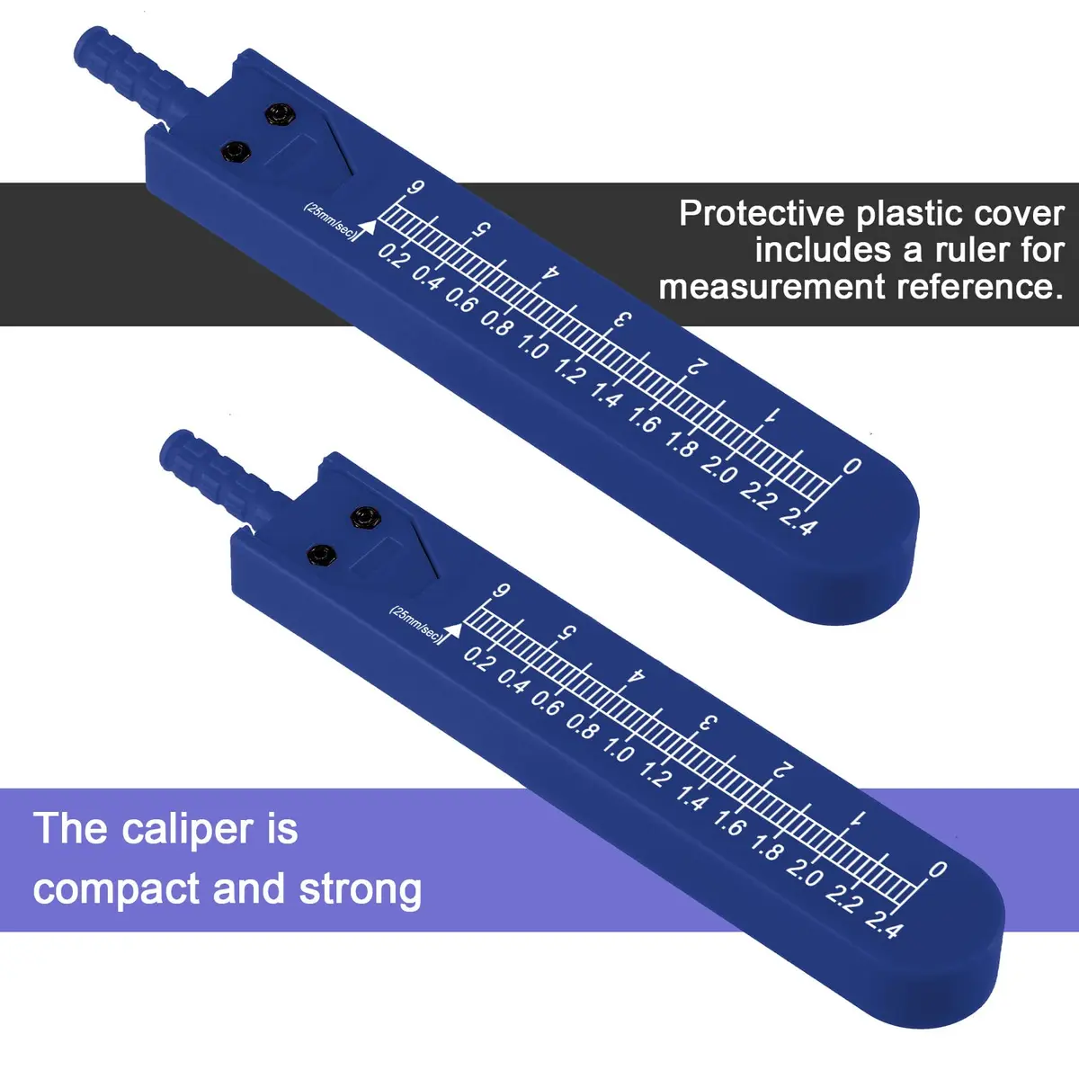 Frienda Blue EKG Calipers with Ruler | 18 cm (7.05 Inch) Stainless Steel Medical Tool - view 4