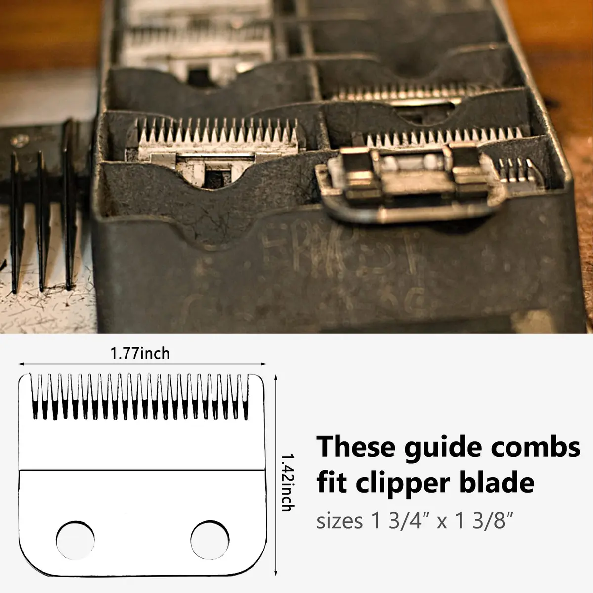 AFANSO Mega Hair Clipper Guards 8pcs Gray 32mm-76mm (1.25-3 Inch) | Precision Hair Cutting Guide Combs for Home Barbers - view 5