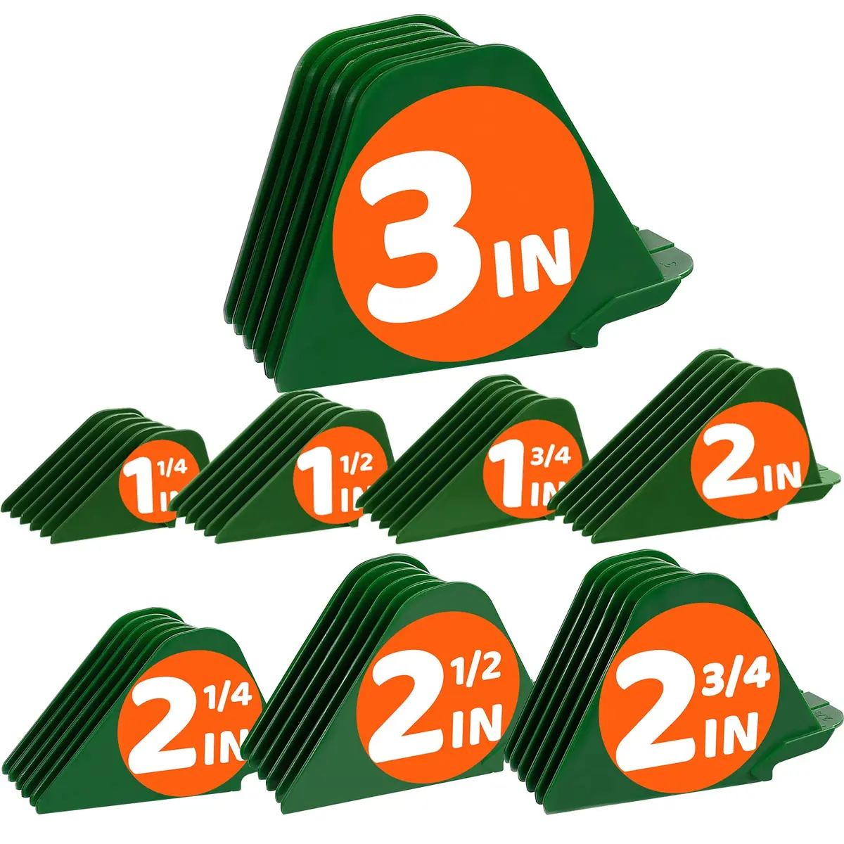 AFANSO Green 8pcs 3 Inch Hair Clipper Guards Set | Extra Long Cut for Wahl Full Size Clippers - main product image