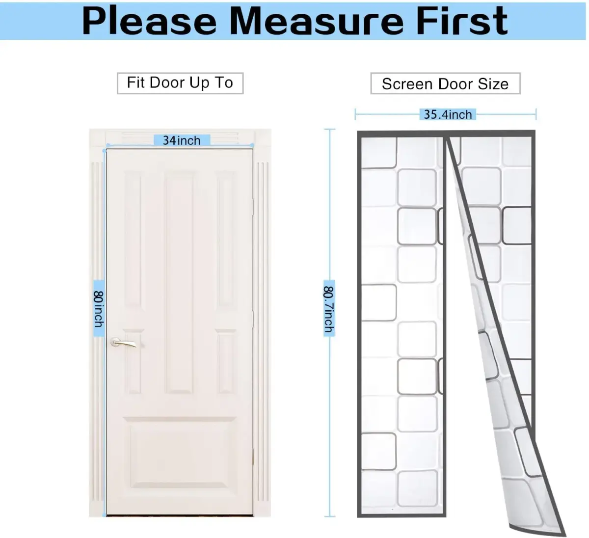 Alyseldy Magnetic Insulated Door Curtain 80.7" x 35.4" | Energy Saving & Easy Install for Doors up to 34" x 80" - view 3
