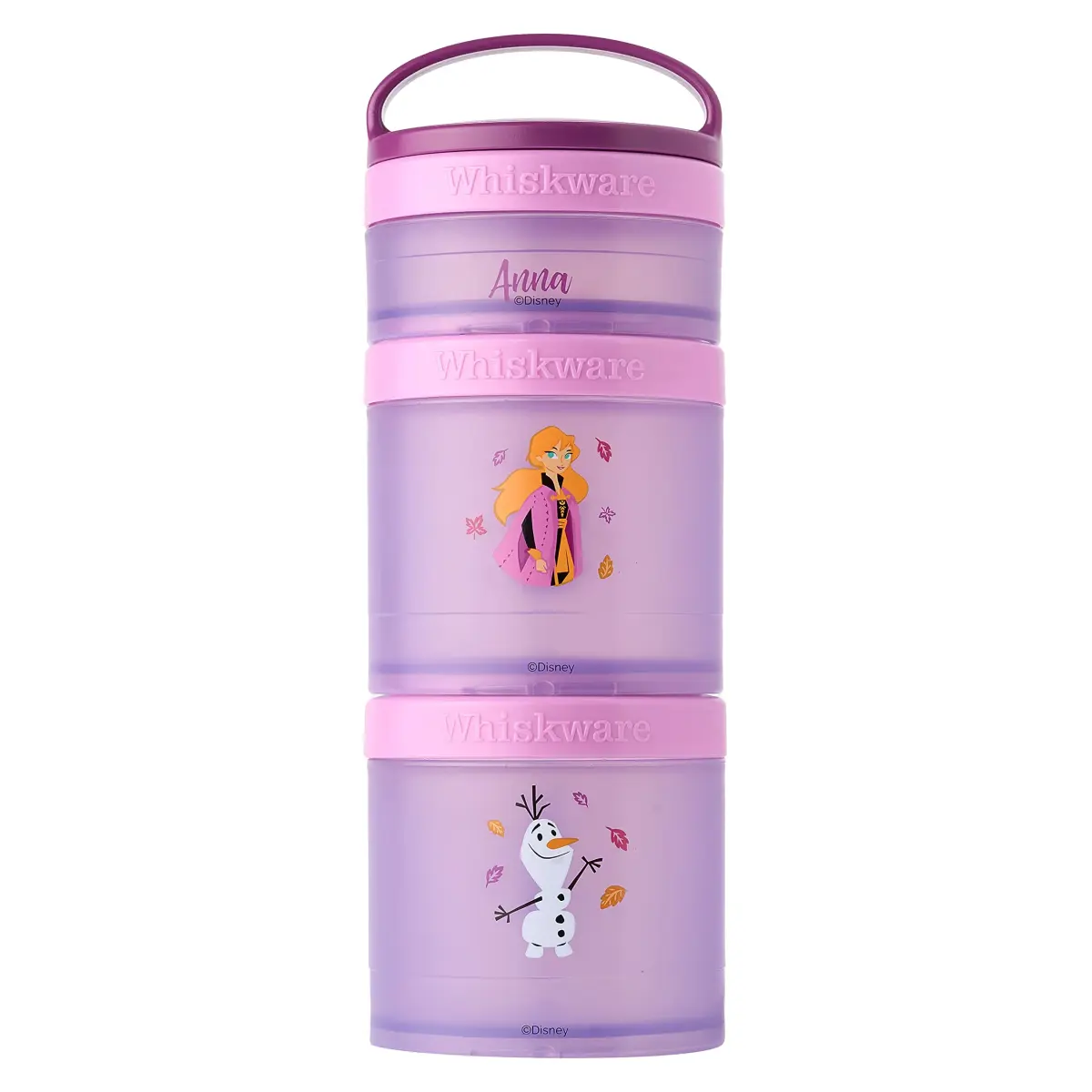 Whiskware Disney Princess Frozen Stackable Snack Containers 2.33 Cup | Cute & Durable for Kids - main product image