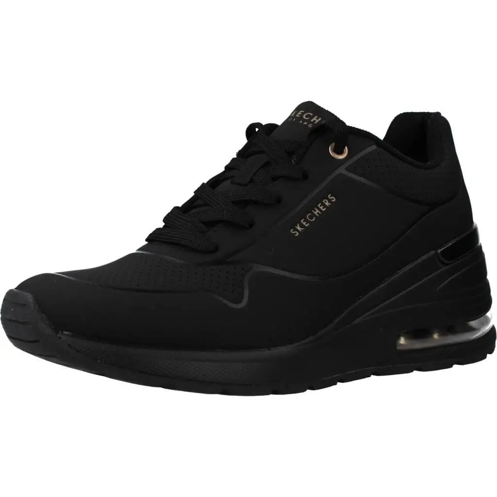 Skechers Million Air Elevated Air Women's Fashion Sneakers Black 2.5-inch Wedge Heel | Comfortable & Stylish - main product image
