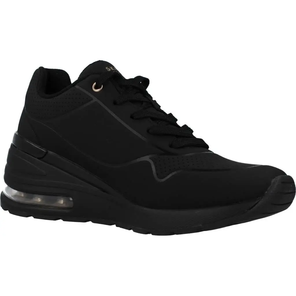 Skechers Million Air Elevated Air Women's Fashion Sneakers Black 2.5-inch Wedge Heel | Comfortable & Stylish - view 5