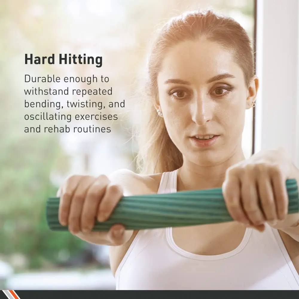 Body Sport Twist & Flex Bar, Green, Medium, 15 lb | Resistance Training for Grip & Strength - view 2