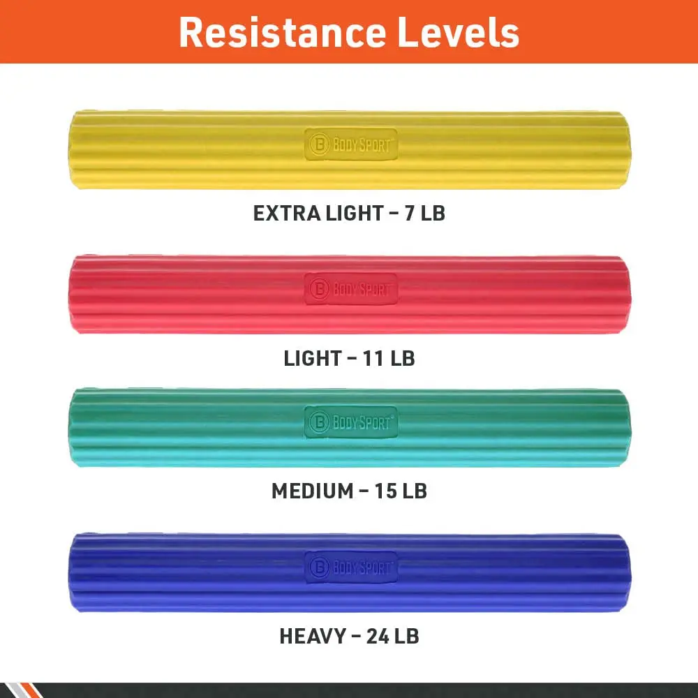 Body Sport Twist & Flex Bar, Blue, 24 lb | Resistance Training for Grip & Rehab - view 3