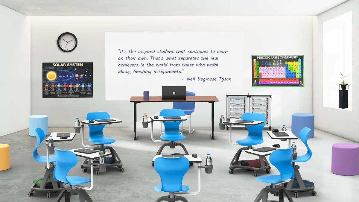Luxor Student-MTACHR All-in-One Student Desk and Chair | Space-Saving, Durable, Ergonomic Classroom Furniture - view 2