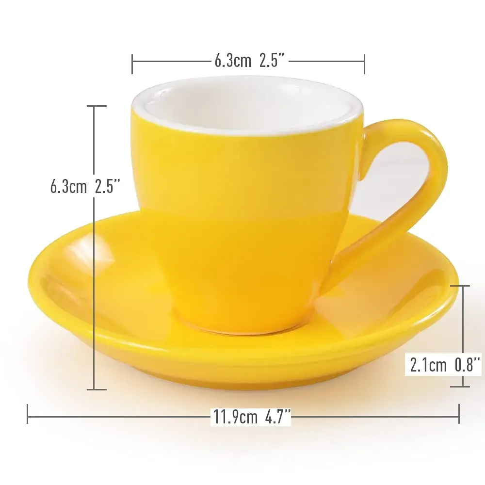 ionEgg 80ml Green Porcelain Espresso Cup with Saucer for Pro-Grade Ceramic Coffee Lovers - view 2