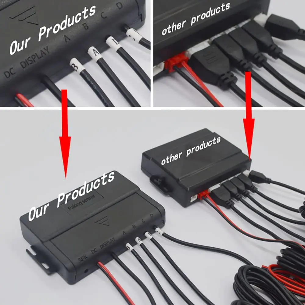 Elsnu Car Reverse Radar System with 4 Parking Sensors | LCD Voice Warning 12V - view 6