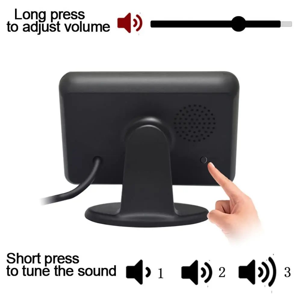 Elsnu Car Reverse Radar System with 4 Parking Sensors | LCD Voice Warning 12V - view 4