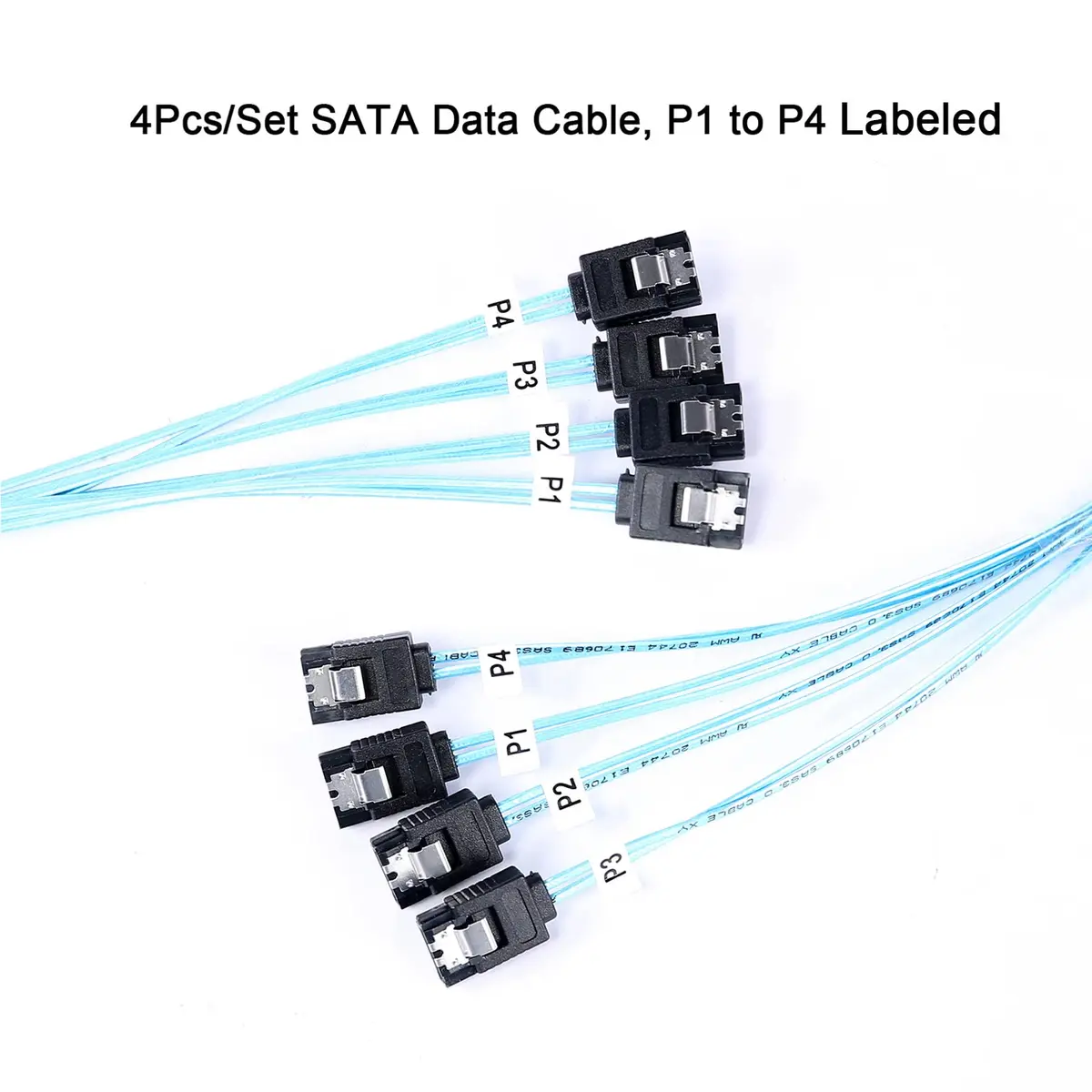 ADCAUDX SATA III Cable 1M (3.3FT) 4-Pack | 6Gbps Data Transfer for SSD HDD - view 2
