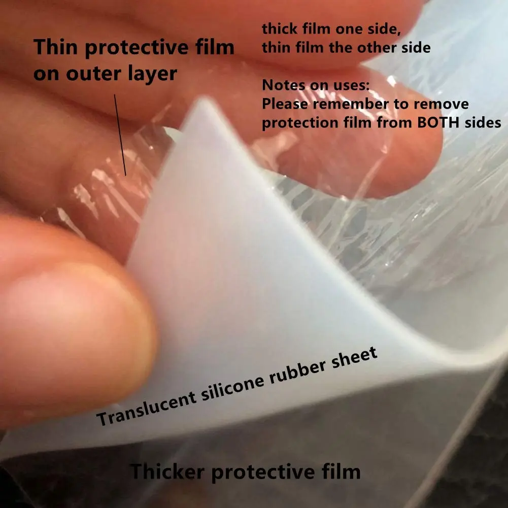 LMS Translucent Silicone Rubber Sheet 1mm (0.039") x 305mm (12") x 305mm (12") | High Temp & Ozone Resistant - view 4