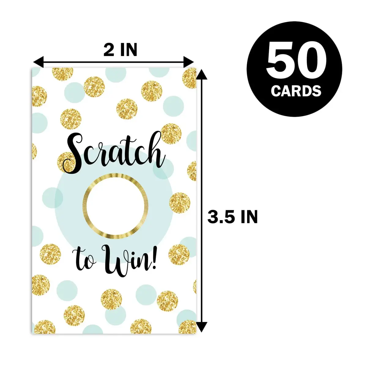 KRUCVOJO Gold Blank Gift Certificate Scratch Off Cards | 50 Cards & 50 Labels (2" x 3.5") - view 3