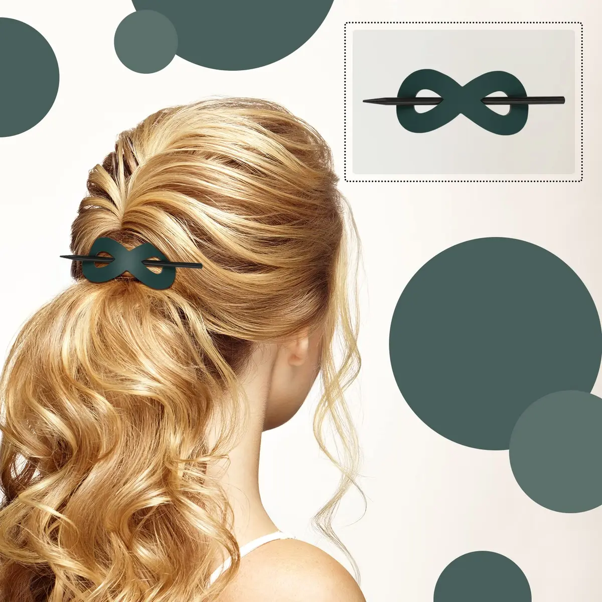 UHOMENY Leather Hair Barrettes 3 Pack | Elegant Faux Leather Hair Clips for Women - view 6