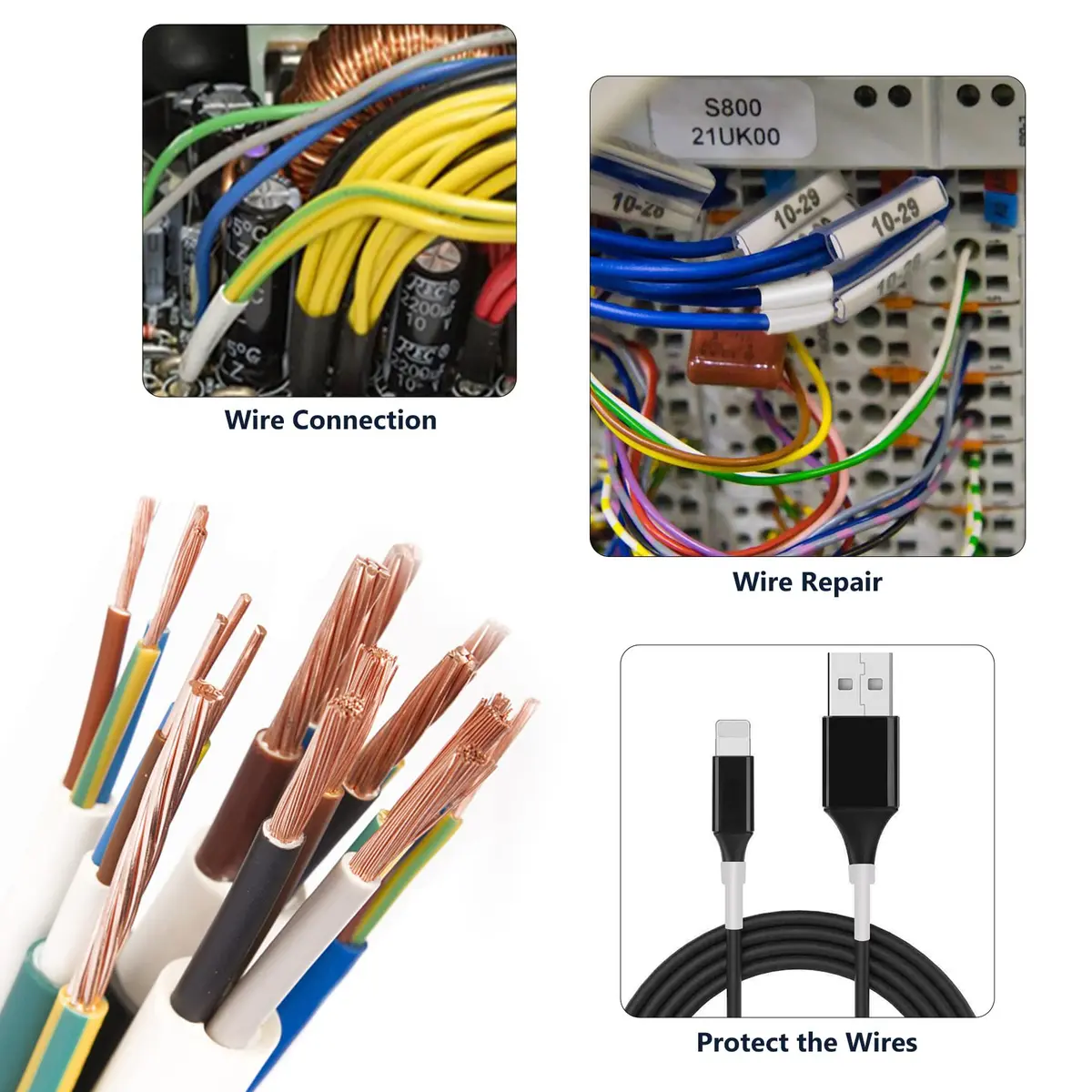 ASHINER 580PCS White Heat Shrink Tubing Kit | Durable Electrical Insulation & Repairs - view 5
