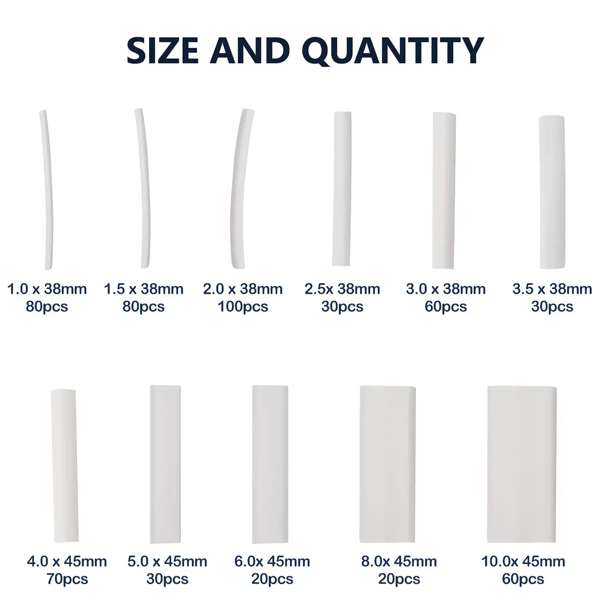 ASHINER 580PCS White Heat Shrink Tubing Kit | Durable Electrical Insulation & Repairs - view 2
