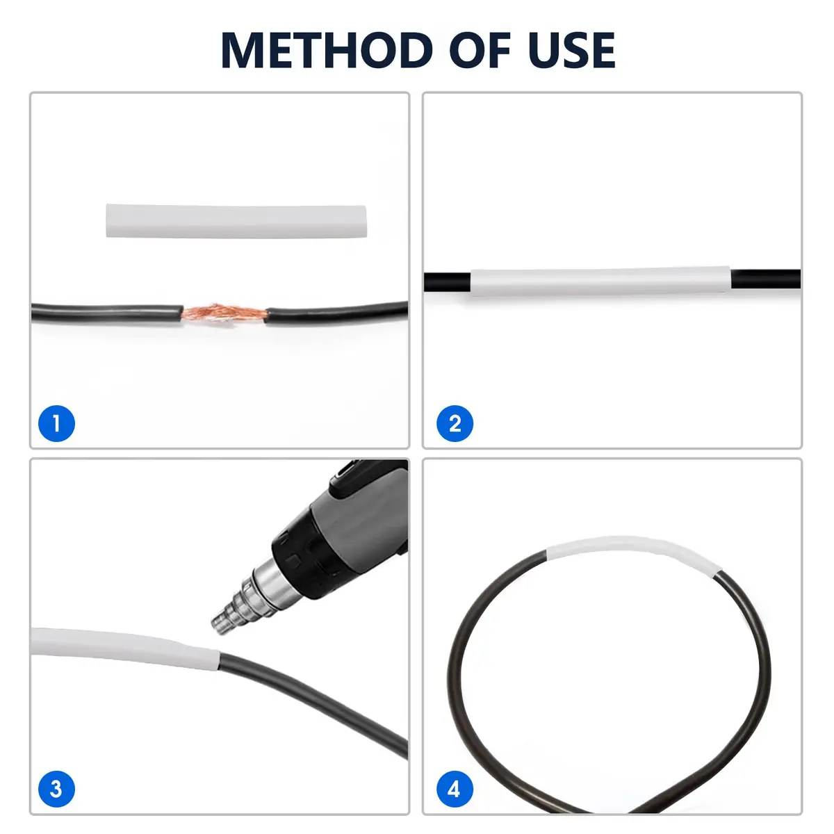 ASHINER 580PCS White Heat Shrink Tubing Kit | Durable Electrical Insulation & Repairs - view 4