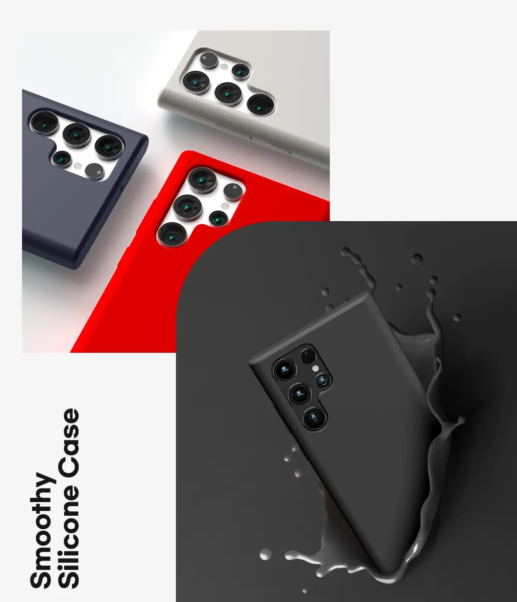 GOOSPERY Liquid Silicone Compatible with Samsung Galaxy S22 Ultra Case, Silky-Soft Touch Full Body Protection Shockproof Cover Case with Soft Microfiber Lining (Black) | Full Coverage Shockproof - view 7