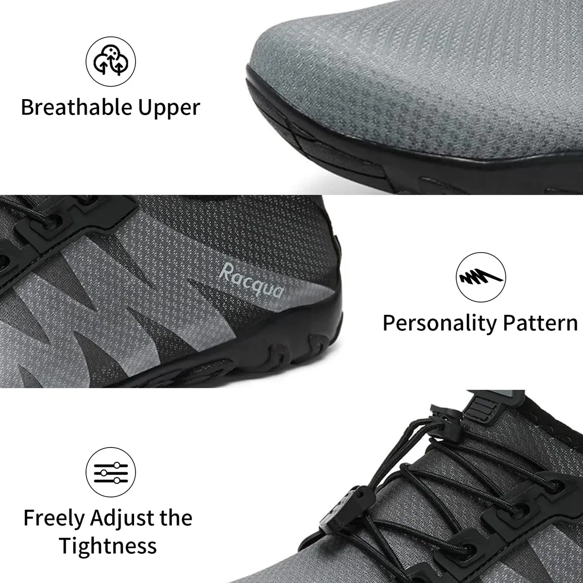 Racqua Water Shoes for Men Quick Dry Breathable Mesh Summer Athletic Footwear - view 5