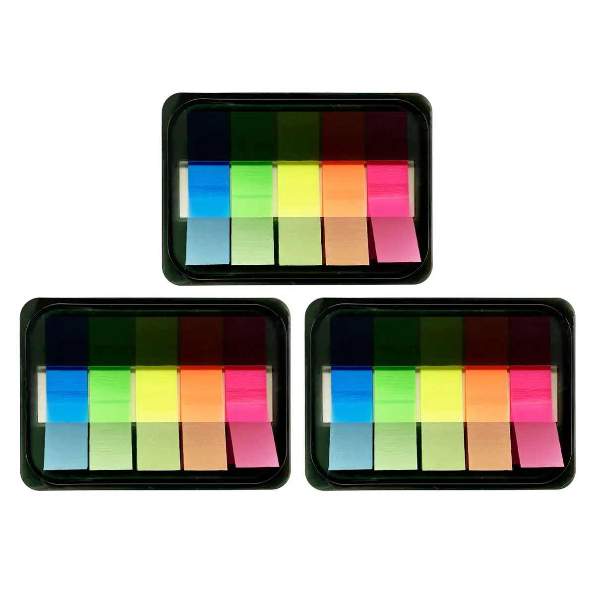 XLSFPY Transparent Sticky Index Tabs 300PCS (3 Packs) | Waterproof & Repositionable Page Markers for Books & Files - view 2