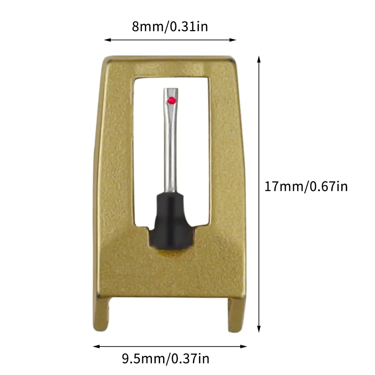 banpa Gold Turntable Cartridge with Diamond Stylus Replacement | Fits Crosley, ION, Pyle, Jensen, Victola, Teac & More - view 4