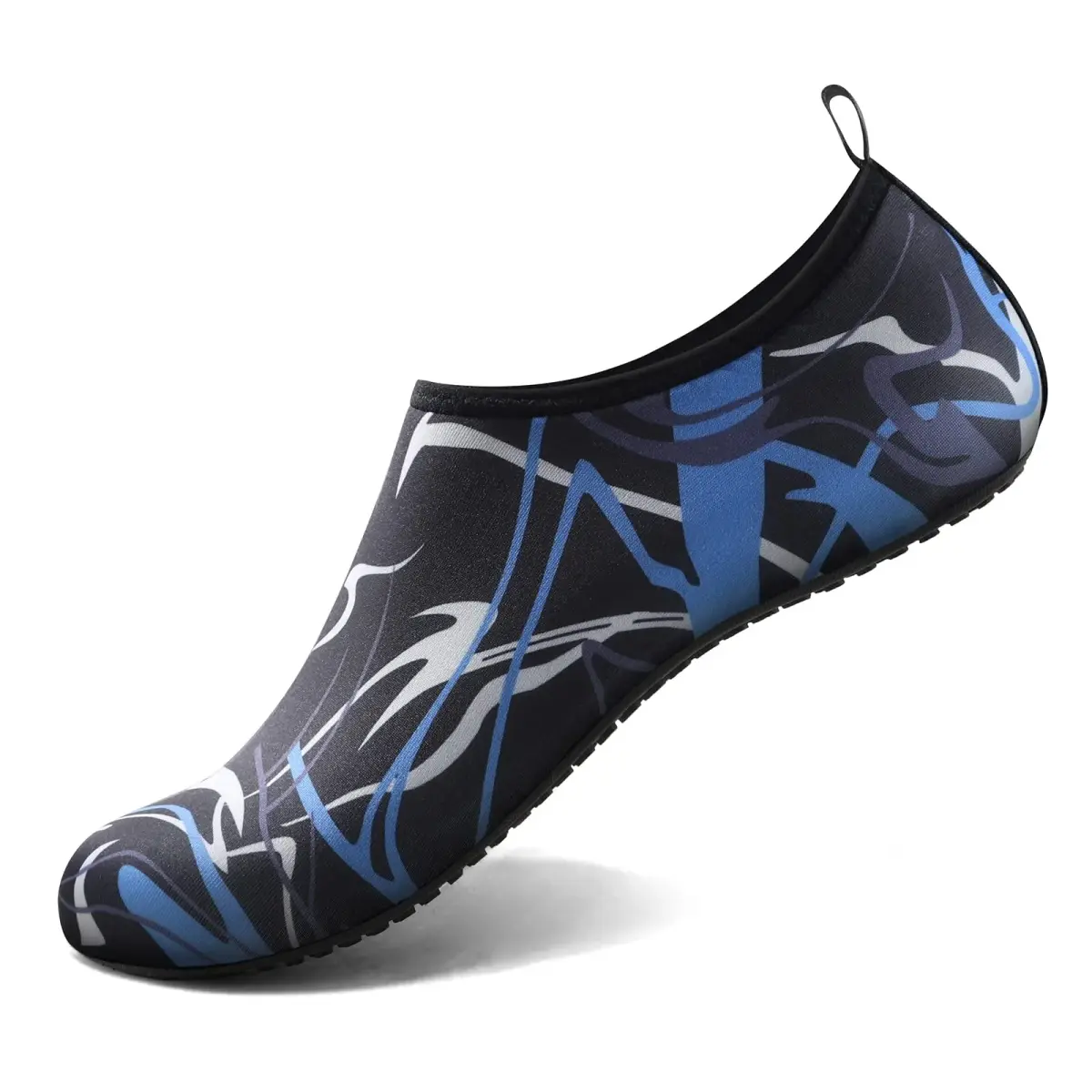 ATHMILE Water Shoes for Women Men Quick-Dry Aqua Socks with Non-Slip Sole, Blue-White-W019 (US Women 7-8 / Men 6-7) - main product image