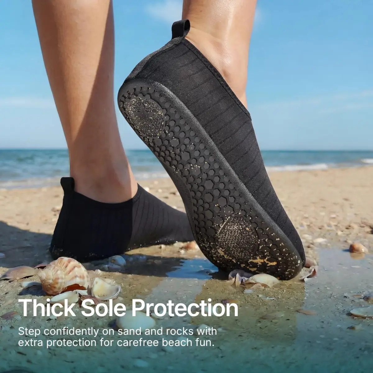 ATHMILE Water Shoes for Women & Men, Quick-Dry Aqua Socks with Non-Slip Sole | Size 3-4 Women/2-3 Men - view 2