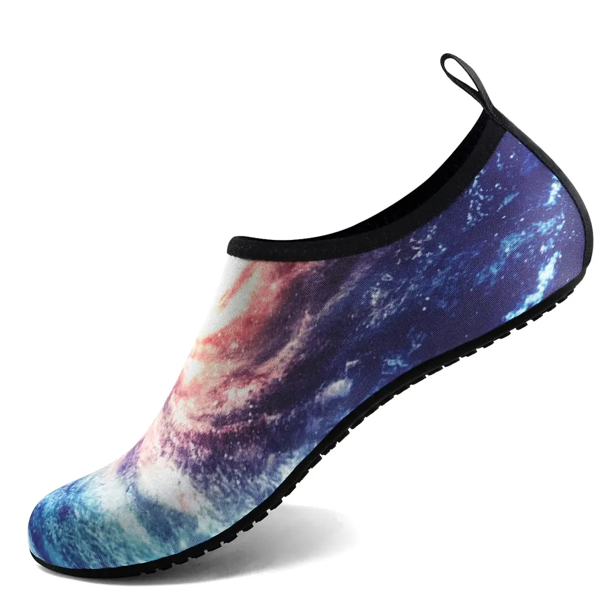 ATHMILE Quick-Dry Water Shoes for Women & Men, Galaxy Print, 25cm (9.84in) | Breathable Barefoot Aqua Socks for Beach & Pool - main product image