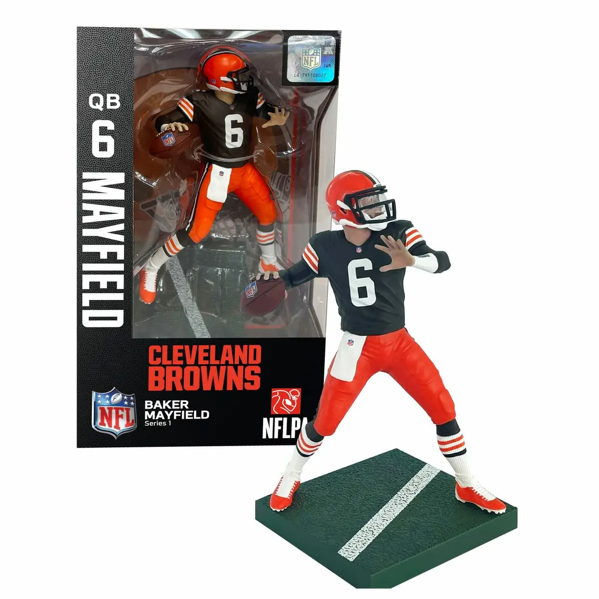 Imports Dragon NFL Baker Mayfield Action Figure 6" | Cleveland Browns Series 1, Multicolor - main product image
