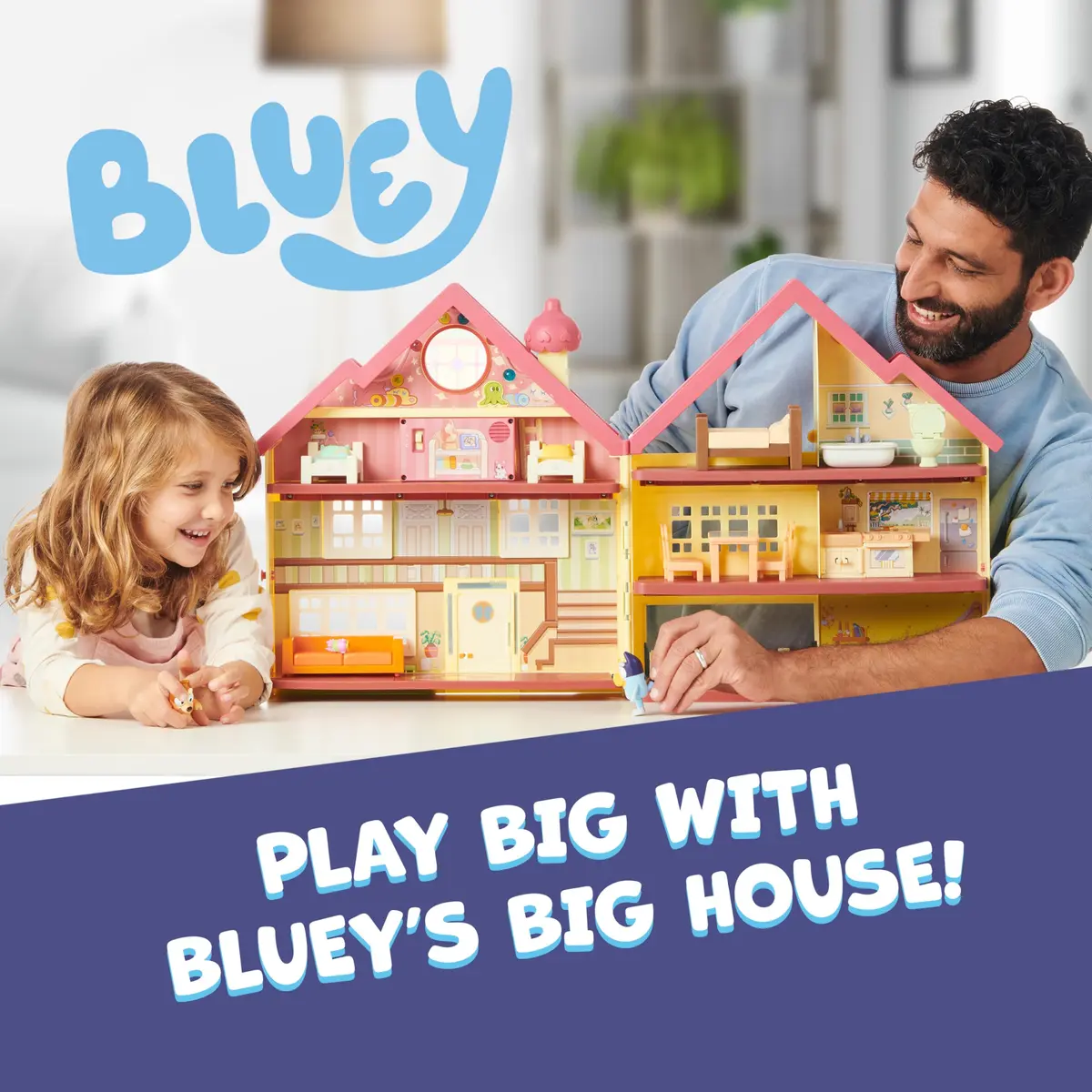 Bluey XL House Playset with Lights, Sounds & Dance Floor | Interactive Toy for Kids Ages 3+ - view 2