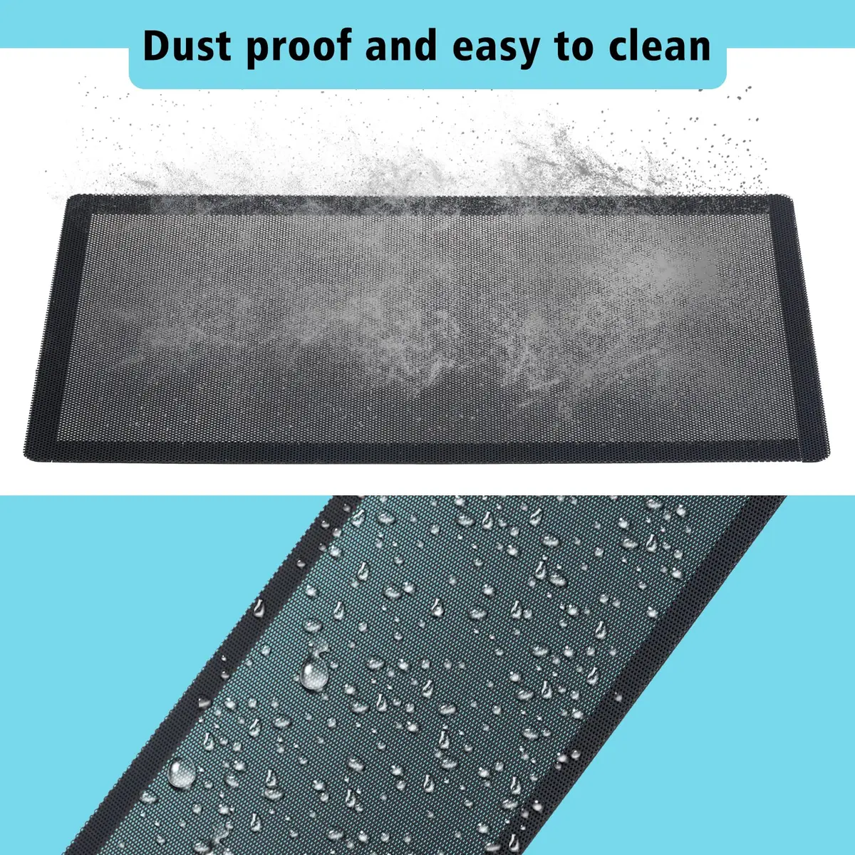 YSSHUI Magnetic PC Case Dust Mesh Filter 360x120mm (2 Pack) | Keeps PC Clean & Cool - view 5