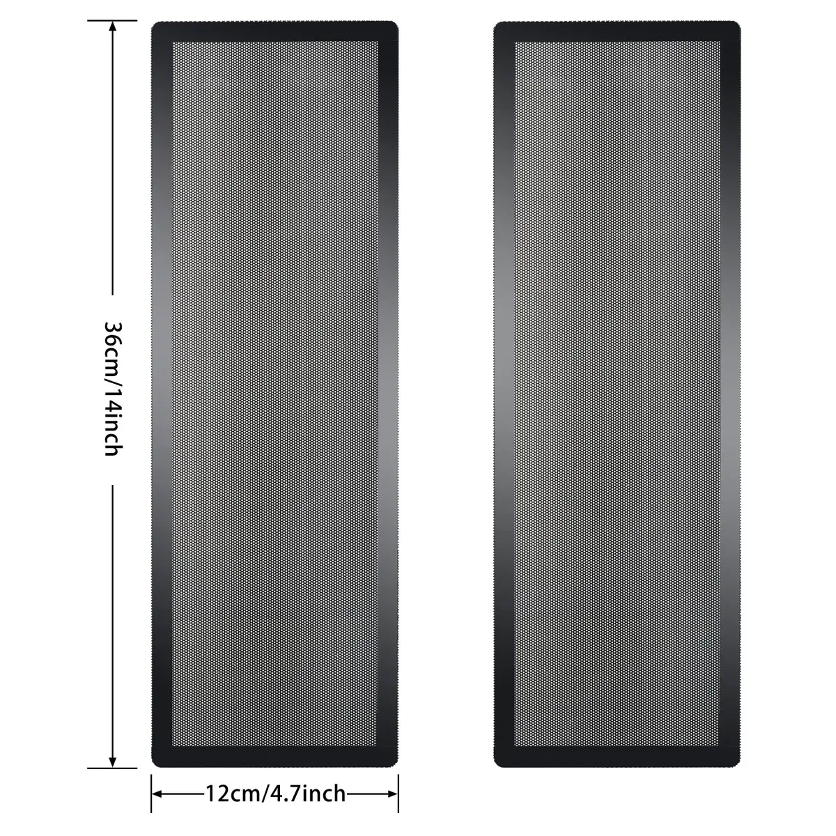 YSSHUI Magnetic PC Case Dust Mesh Filter 360x120mm (2 Pack) | Keeps PC Clean & Cool - view 2