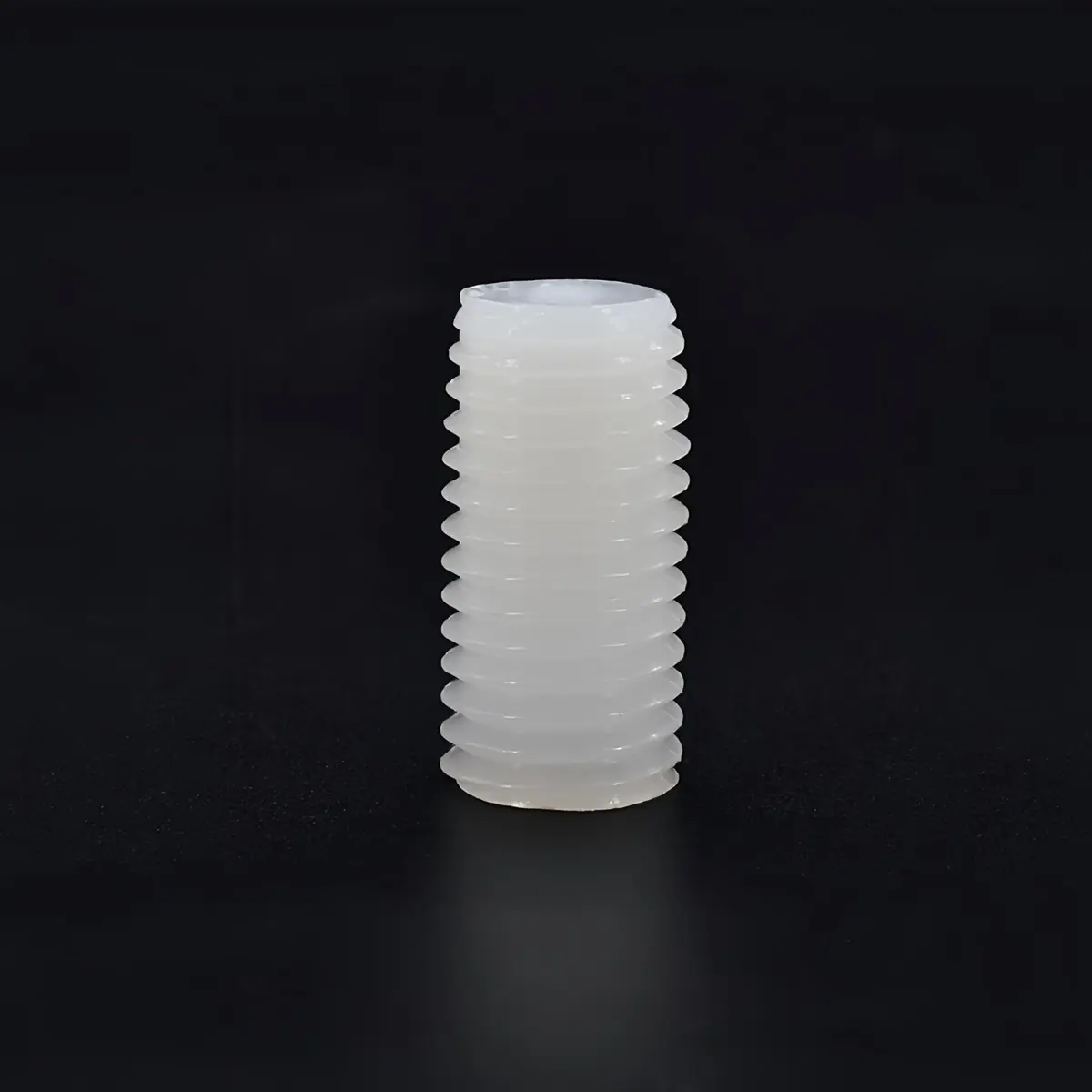 NACX M4 x 10mm Slotted Head Set Screws | Plastic Headless Grub Screws in White Nylon - view 3