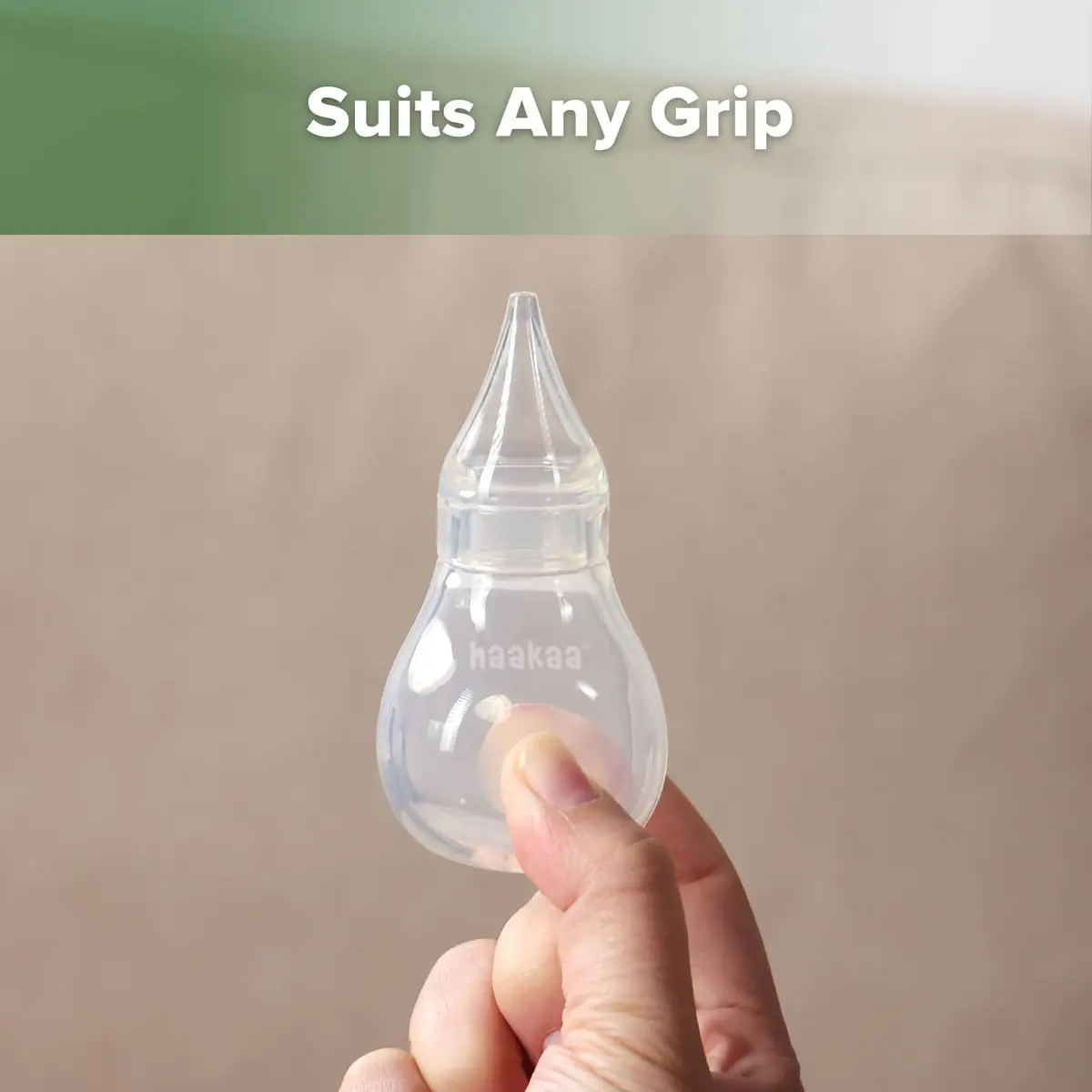 Haakaa Silicone Baby Nasal Aspirator, Nose Bulb Syringe | Gentle Mucus Removal for Infants - view 5