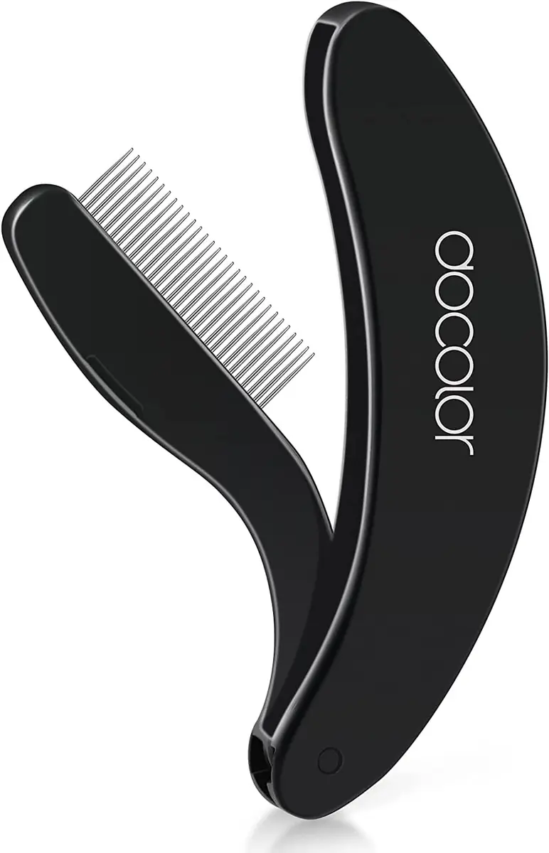 docolor Foldable Eyelash Comb Separator | Metal Comb for Mascara & Brows, Compact & Travel-Friendly - main product image