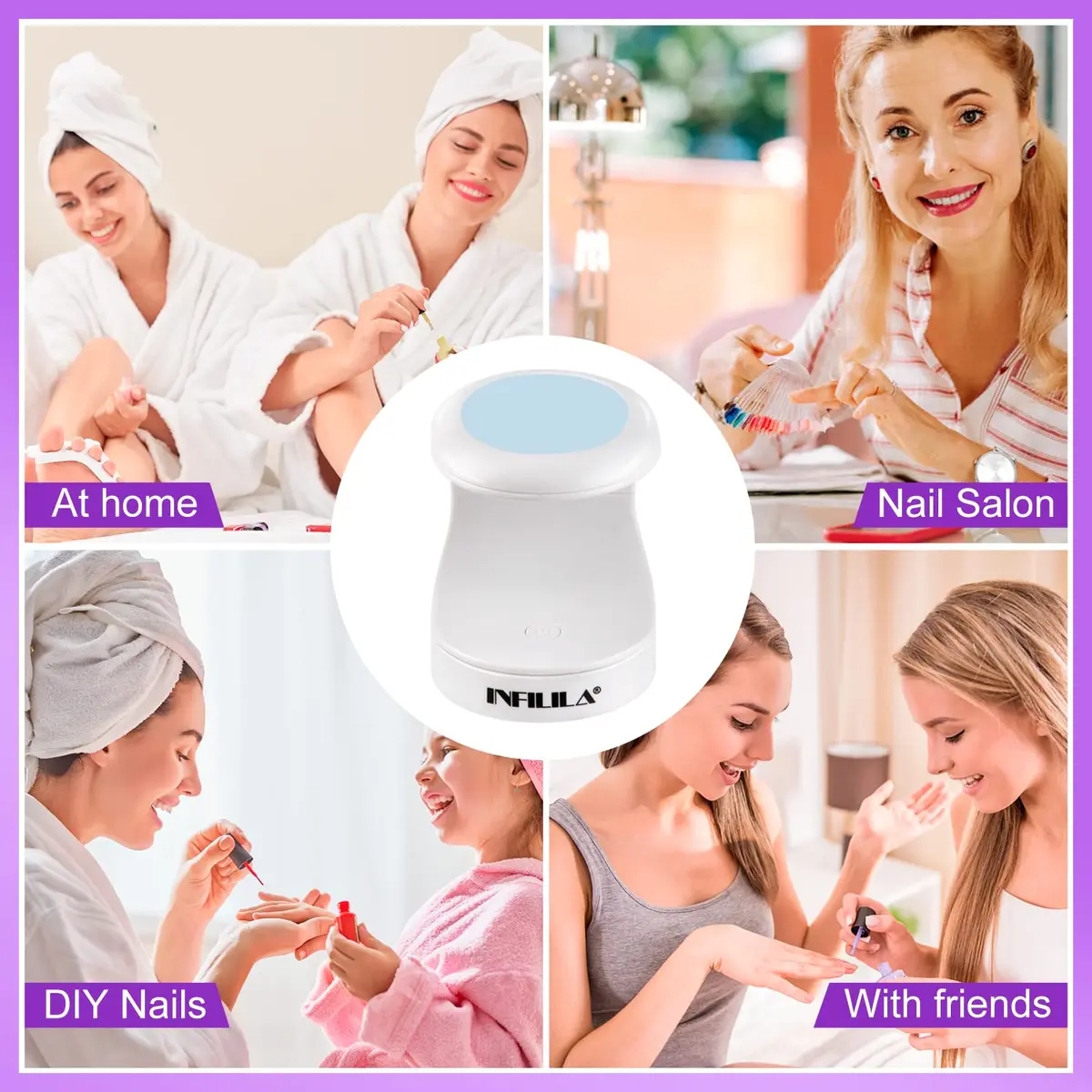NXJ INFILILA Mini UV Nail Lamp 16W Blue | Portable Single Finger Gel Curing Light - view 6
