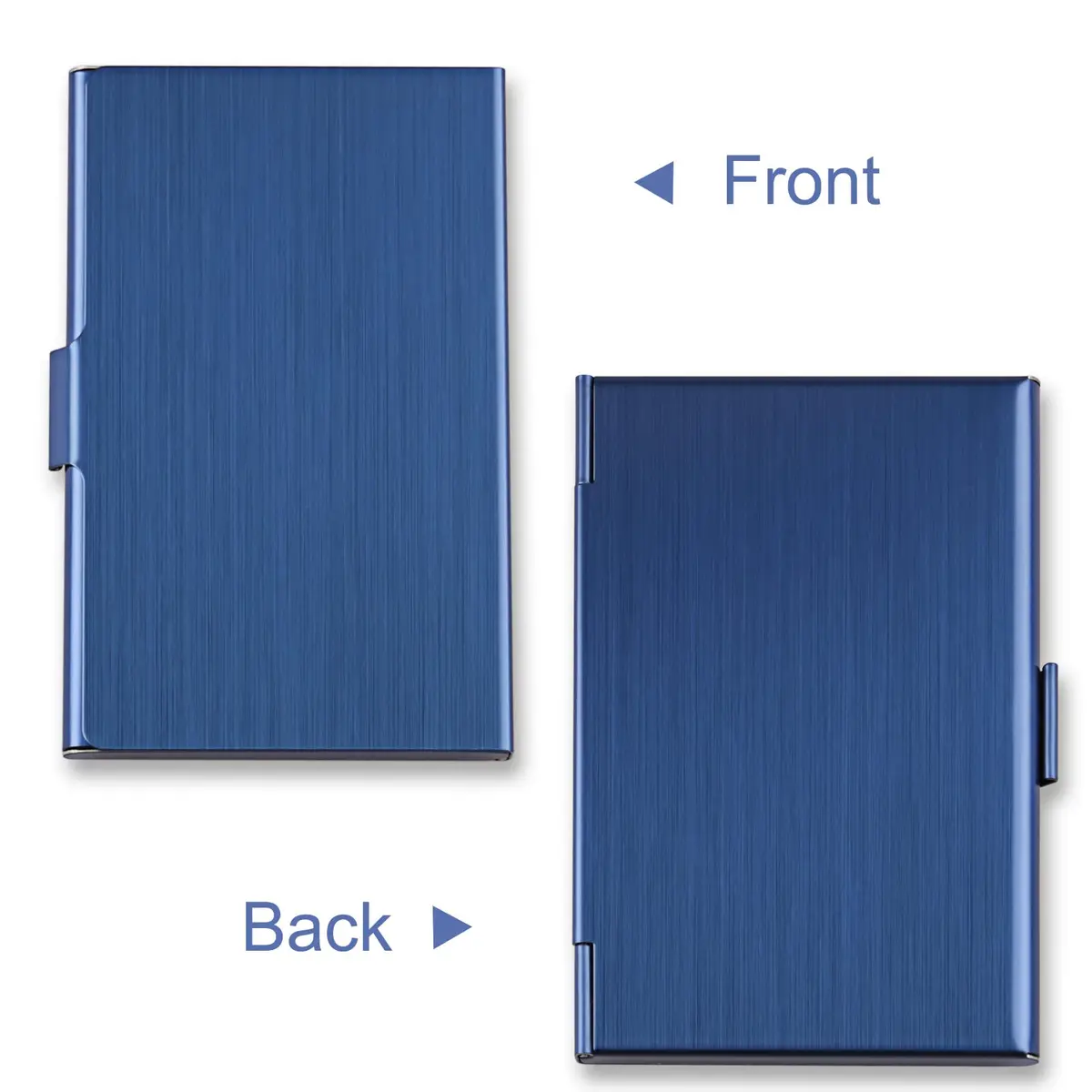 DMFLY Business Card Holder, Slim Metal Case for Men & Women, Blue | Professional Stainless Steel Wallet - view 4
