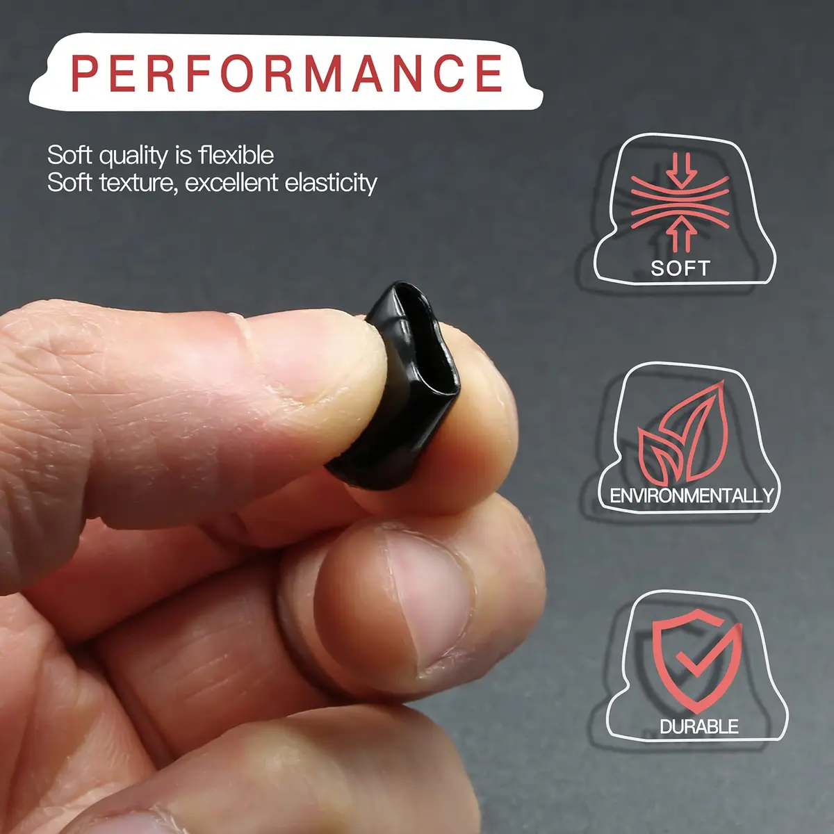 Jamiikury Rubber End Caps 120PCS | 9.5mm ID Vinyl Flexible Screw Thread Protectors - view 4