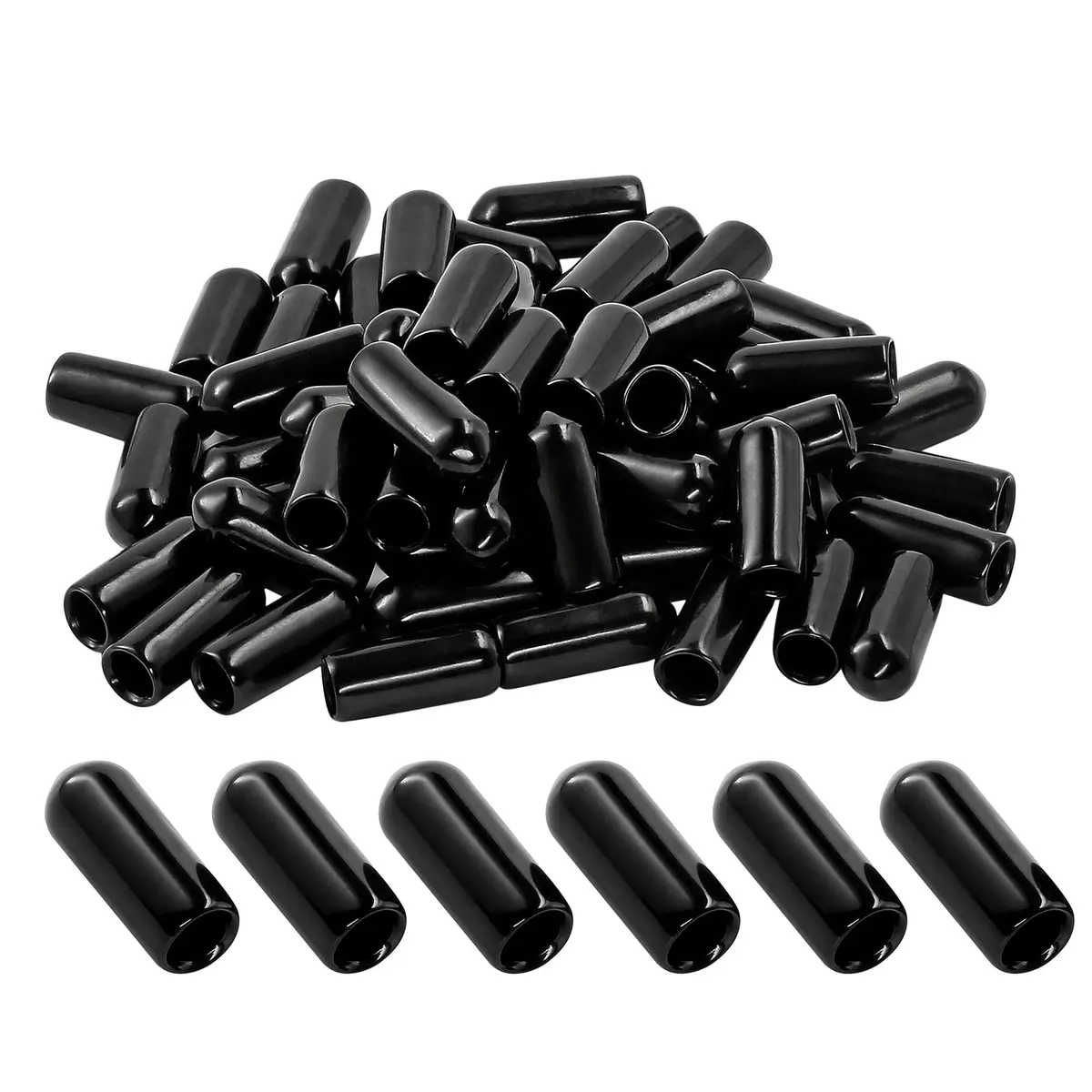 Jamiikury Screw Thread Protectors 5mm | Rubber End Caps for Bolts & Pipes (15mm length) - main product image