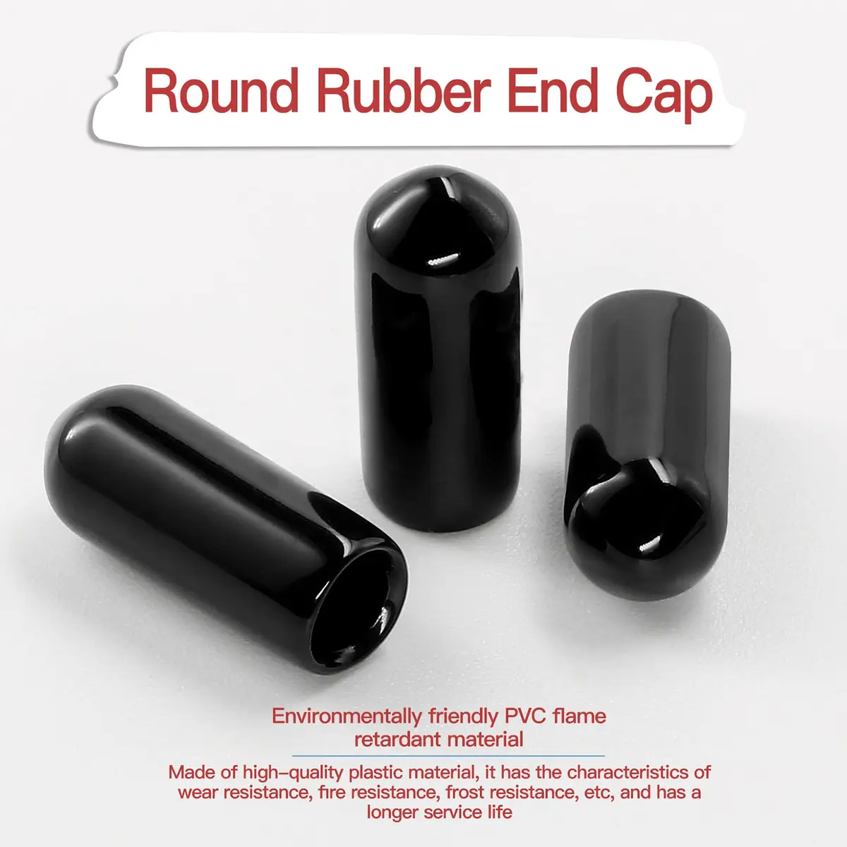 Jamiikury Screw Thread Protectors 5mm | Rubber End Caps for Bolts & Pipes (15mm length) - view 3