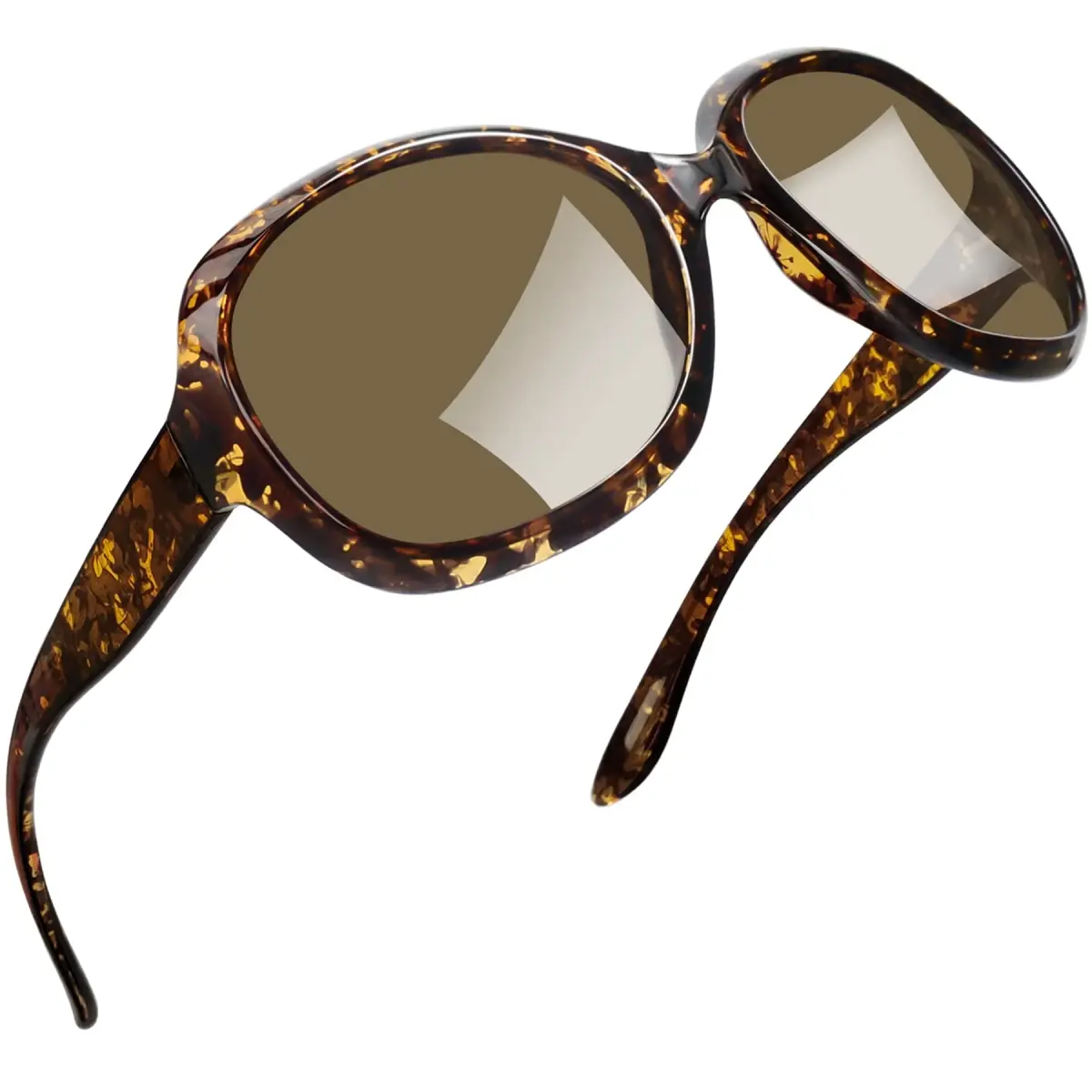 Joopin Oversized Butterfly Sunglasses Women Polarized | UV400 Protection, Tortoise Frame - main product image