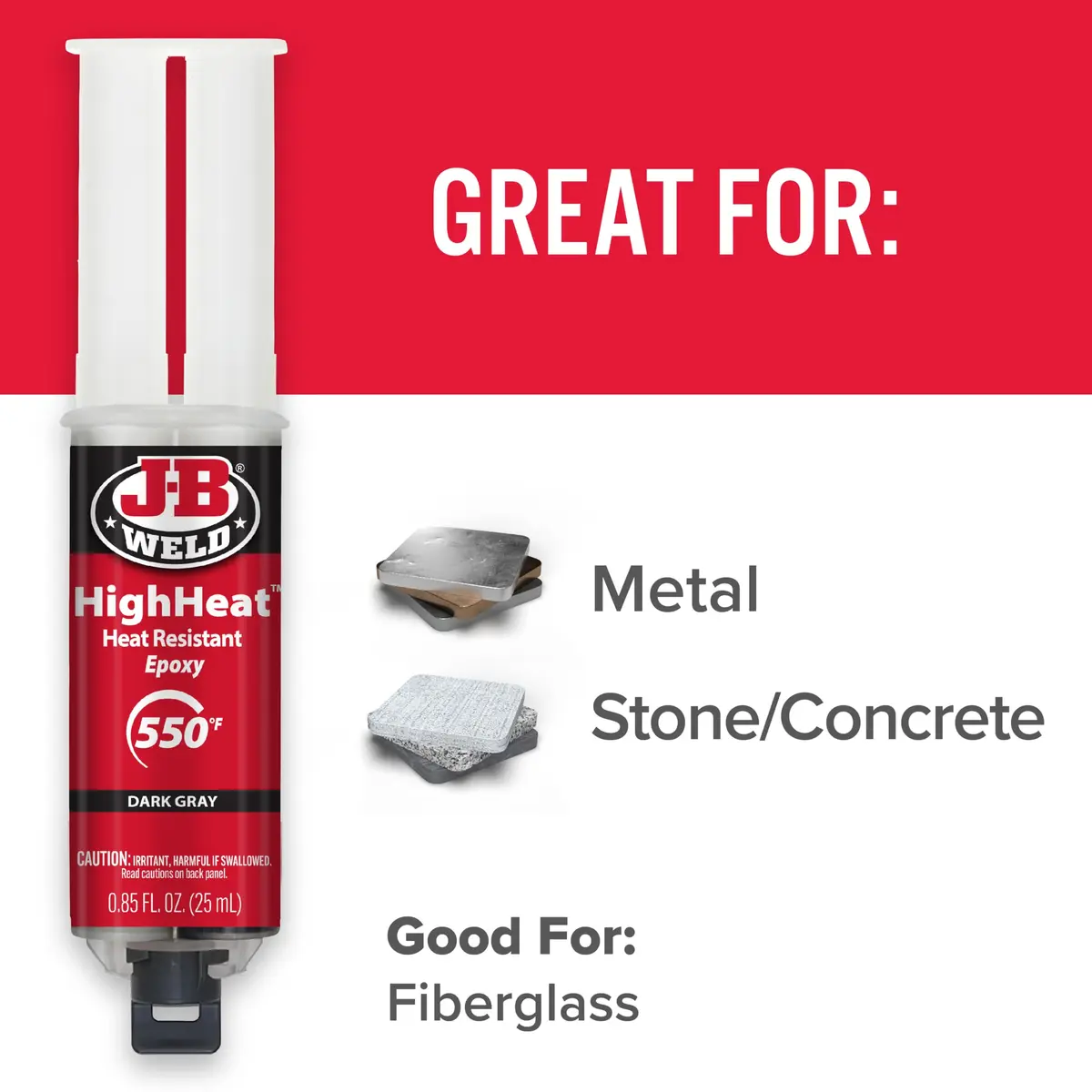 J-B Weld High Heat Epoxy Syringe 25ml | Heat-Resistant Bonding Adhesive for High Temperatures - view 5